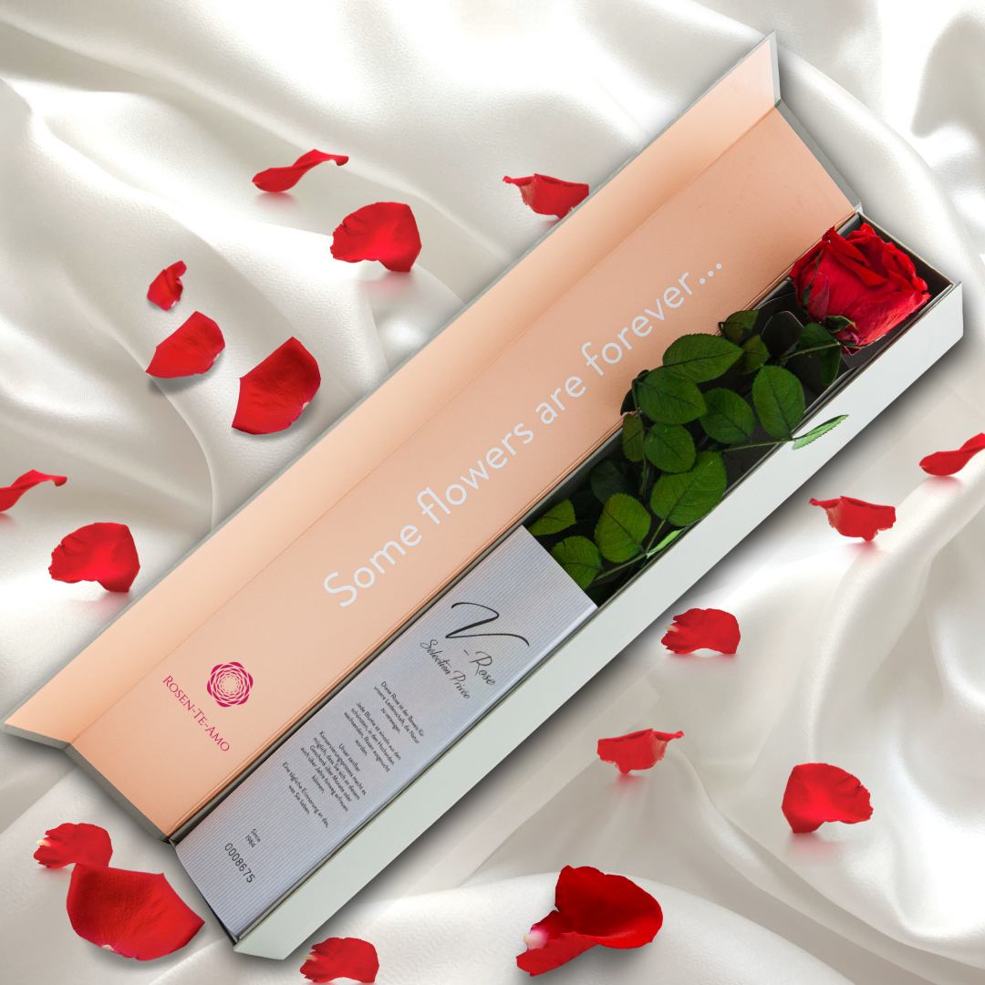 Infinity Rose am Stiel rot