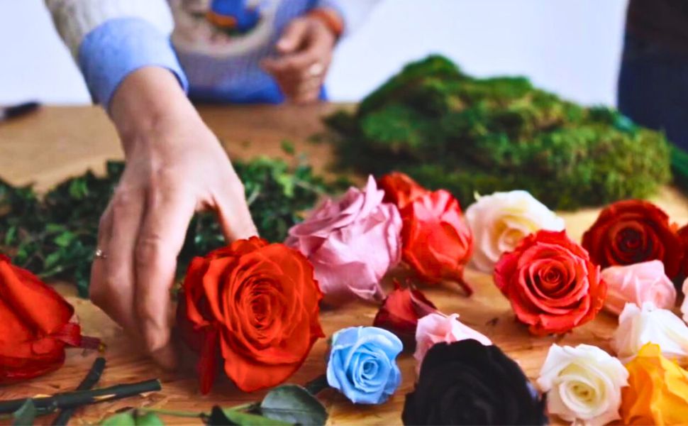 handgefertigte Rosenarrangements in Hanau