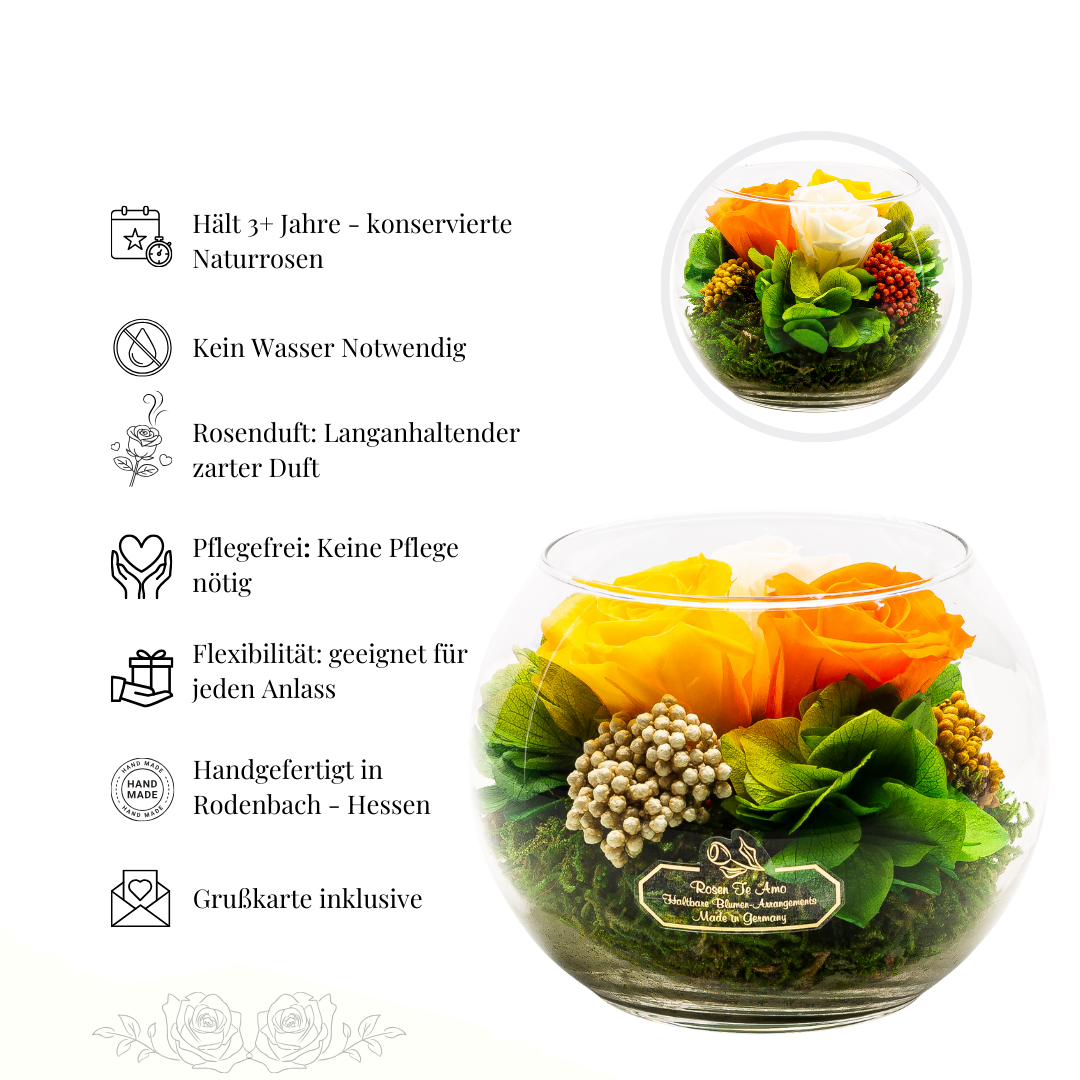 Konservierter Rosenstrauß – ewiger Blumenstrauß